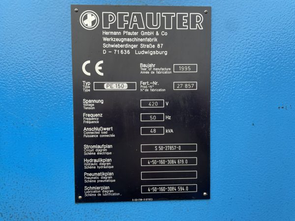 ak machines pfauter pe 150 cnc gear hobbing