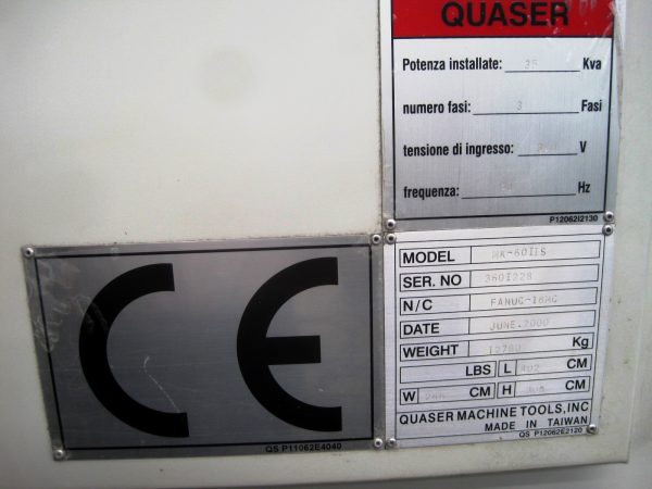 ak machines quaser mk 60 ii s cnc vertical machining center