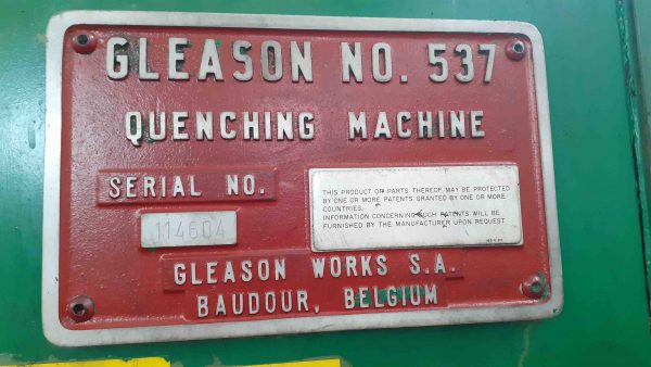 ak machines gleason 537 gear quenching press