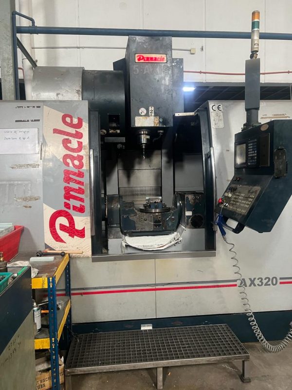 ak machines pinnacle ax320 cnc vertical machining center