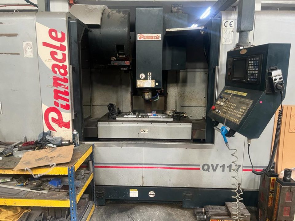 ak machines pinnacle qv117 cnc vertical machining center