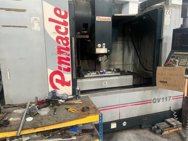 ak machines pinnacle qv117 cnc vertical machining center