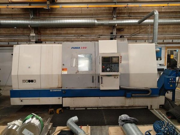 ak machines doosan puma 500 cnc horizontal lathe