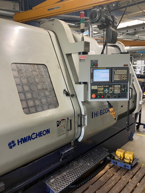 ak machines hwacheon hi eco 45 cnc lathe