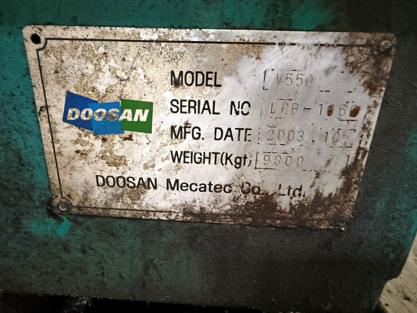 DOOSAN V550 CNC Vertical Turning Center - Image 5